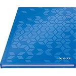 Leitz Тефтер A5, кариран, 80 листа, твърда подвързия, LEITZ "Wow", син 46281036 (46281036)