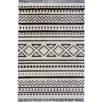 Flair Rugs Domino Sabri Berber Monochrome Černá