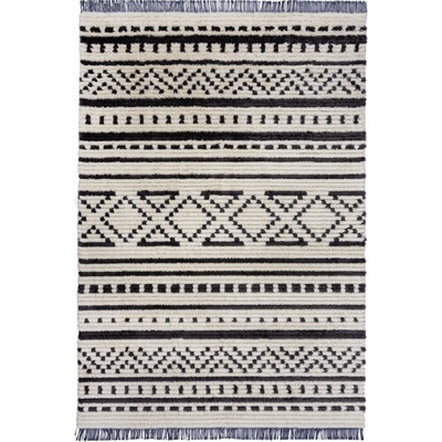 Flair Rugs Domino Sabri Berber Monochrome Černá
