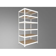 Biedrax Regál 50 x 60 x 210 cm biely 6 políc