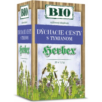Herbex Bio Dýchací cesty s tymiánem 20 x 1,2 g