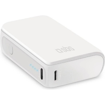 SBS Универсална външна батерия SBS POWER BANK 10 000mAh, 2x USB-C, 1xUSB A, 10W, Бял (TTBB10000MINIK)