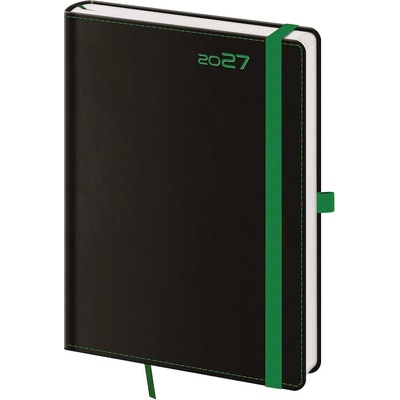 Black A5 Týdenní 2027 Green
