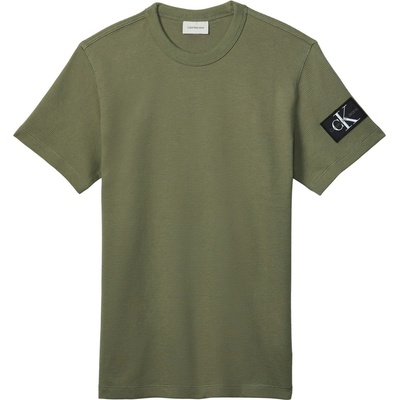 Calvin Klein Jeans Badge Waffle Tee - Deep Lichen