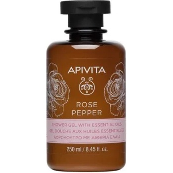 Image 1 of APIVITA Душ гел с натурални етерични масла Розов пипер , Apivita Rose Pepper Shower Gel with Essential Oils with Rose & Black Pepper 250ml