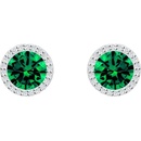 Preciosa strieborné náušnice Lynx s kubickú zirkónia 5269 66 zelené