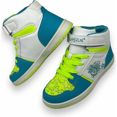 Superun dívčí modré kotníkové tenisky bílá