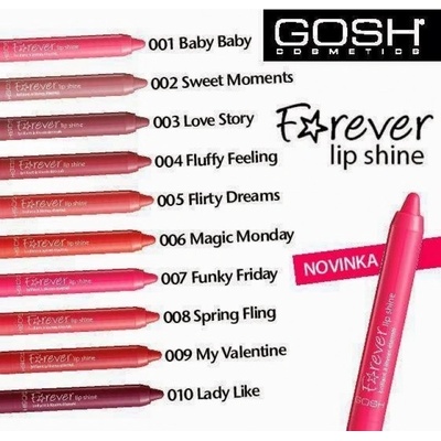 Gosh Forever Lip Shine rúž 10 Lady Like 1,5 g