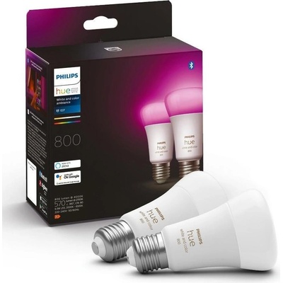 Philips SADA 2x LED Stmievateľná žiarovka Philips Hue WACA A60 E27/6,5W/230V 2000-6500K P4645