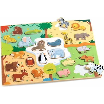 Djeco vkládací puzzle od nejmenšího Tvary