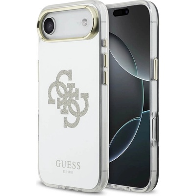 GUESS Хибриден удароустойчив кейс с MagSafe за iPhone 17 Air - Guess 4G Mirror Glitter Logo MagSafe Case (огледален-златист) (GUHMP17MHMR4GDG)