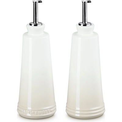 Le Creuset Дозатор за олио SIGNATURE 300 ml, комплект от 2 бр. , MERINGUE, керамика с глазура, Le Creuset (LECR80842307160003)