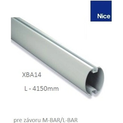 Nice XBA14 hliníkové oválne rameno, farba biela, rozmer: 69 x 92 x 4150mm