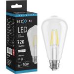 Mexen Vintis LED филамент крушка E27, ST64, 6W, Неутрална - 4000K, 720 lm, clear - L152-E27-0640-00 (L152-E27-0640-00)