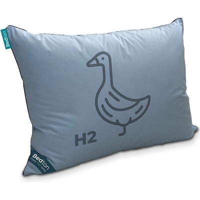 Bedton C-Dur soft polštář z husího peří sypkovina bílá lemovka světle modrá 60% prachové peří 40% pírka 40x60