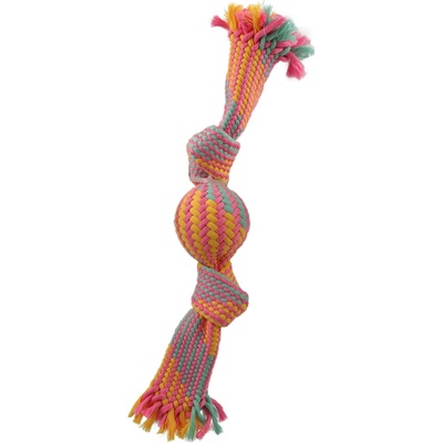 Dog Fantasy preťahovadlo s loptičkou vzor 1 2 knoty 33 cm