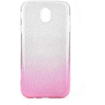 Image 1 of Forcell Блестящ Силиконов Калъф за Samsung J7 2017, Forcell Shining Case, Сребро/Розов (5901737889782)