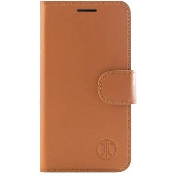 JT BERLIN LeatherBook Style Case - хоризонтален кожен (естествена кожа) калъф тип портфейл за Samsung Galaxy A3 (2017)(кафяв)