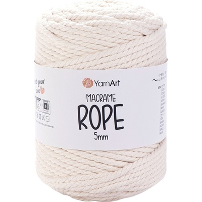 YARNART Macrame Rope 5 mm 85 m 752 Light Beige юта (Macrame Rope 5 mm 752)