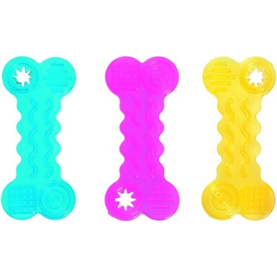 Karlie-Flamingo TPR guma kost s úchytem na pamlsky (S) 10 cm (MIX BAREV)