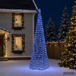 vidaXL LED коледна елха с гирлянди и шиш EKENAS 500 см (42056563)