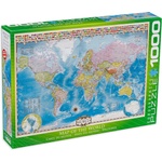 EUROGRAPHICS Пъзел Eurographics от 1000 части - Карта на света (EG60000557)