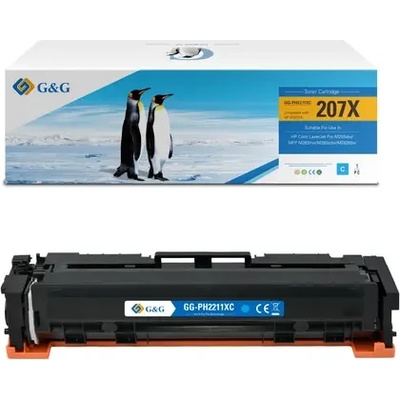 Compatible КАСЕТА ЗА HP Color Laserjet PRO M255dw/MFP M282nw/M283cdw/M283fdw - HIGH CAPACITY - /207X/ - Cyan - W2211X - PN NT-PH2211XC - G&G (100HPW2211X)