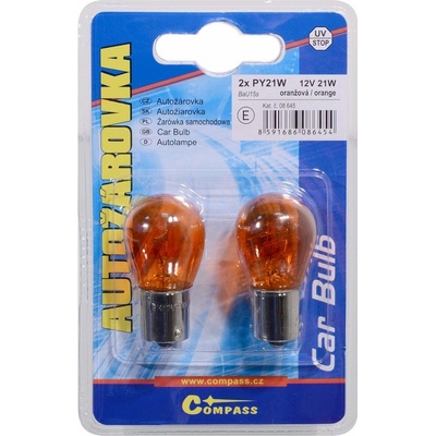 Compass 12V PY21W 21W BaU15s ORANGE 2ks 08645