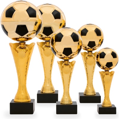 Pohár EDICE FOTBAL výška 28 cm zlatý černý