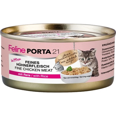 Feline Porta 21 Kitten kuracie mäso s ryžou 6 x 156 g