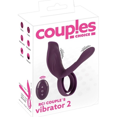 Couples Choice - rechargeable, radio penis ring purple