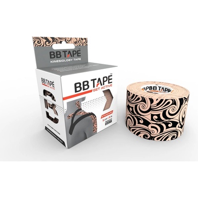 BB Tape s designem tetování hnědá 5 m x 5 cm