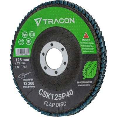 Tracon Brúsny kotúč 125 x 22 mm P40 CSK125P40