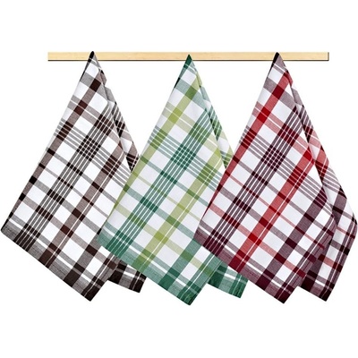 Bellatex UT/162 káro 50x70 cm 3ks zelené, hnědé, červené