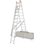 KRAUSE Трираменна алуминиева стълба със стълбищна функция KRAUSE TRIBILO 3x10 (06129765)