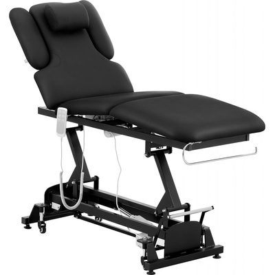physa Elektrické masážní lehátko - 3 motory - 300 W - 185 x 67 x 62–84 cm - 200 kg - černé NANTES BLACK PH