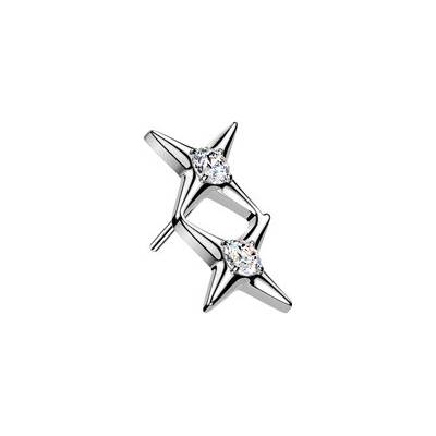 Šperky4U Náhradní ozdobná část k PUSH IN piercingu TITAN TIT1771
