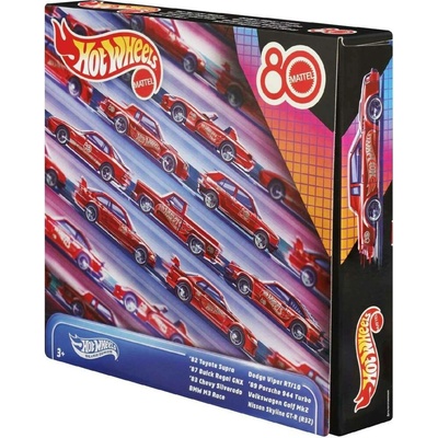 Mattel Hot Wheels Mattel 80th anniversary sada angličáků 8ks