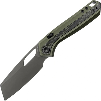 Vosteed Kroc 329, S35VN Destroyer Gray,Olive Green Aluminum&Topo G10 A1812