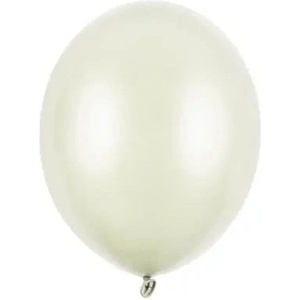 Party Deco Латексови Балони Металик, Светъл Крем - 12 см (sb5m-079j)