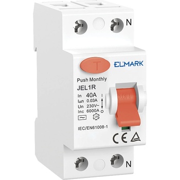 ELMARK ДЕФЕКТНОТОКОBА ЗАЩИТА JEL1R 6kA 2P 25A/300mA (40223R)