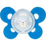 Chicco Силиконова залъгалка Chicco - Physio Comfort Night, 16-36 m, синьо коте (N0331)