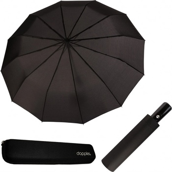 Doppler Magic Fiber Major černý s pouzdrem pánský plně automatický deštník černý