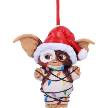 Image 1 of Nemesis Now Gremlins Gizmo In Fairy Lights Hanging 10.5cm
