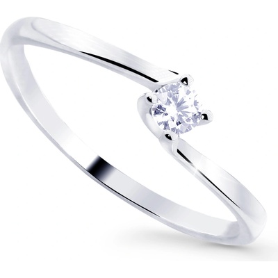 Cutie Jewellery gold prsten se solitérním zirkonem Z8013 ze zlata Bílá