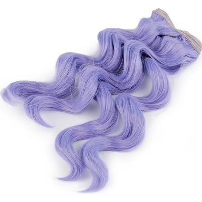 Pro Háčkování Paruka / vlasy pro panenky 25 cm vlnité Balení produktu: 1 ks, Varianta: 6 modrá zvonková
