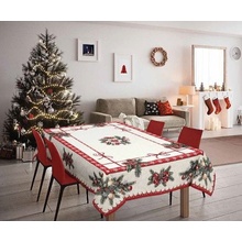 Dům Vánoc Vianočný obrus s motívom Vianočné stužky 140x220 cm