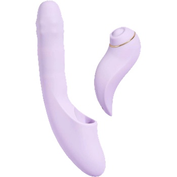 SVAKOM Ротационен вибратор Svakom DuoGlow с подвижен стимулатор и мобилно приложение (19, 6 см)