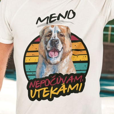 Tričko Stredoázijský Ovčiak biela