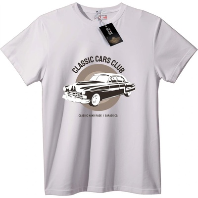 NOONEBRAND Тениска Класически Автоклуб - 7XL, White